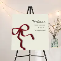 Simple Elegant Minimalist Red Bow Foam Board