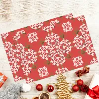 Red Ornate Traditional Folklore Christmas Tissue Paper