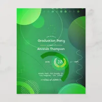 Geometric Glow Graduation Party Flyer