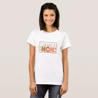 Blessed Mom Retro Typography  T-Shirt