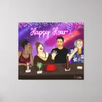 Happy Hour | Digital Art Canvas Print