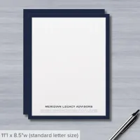 Sophisticated Blue and Gray Business Letterhead