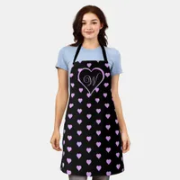 Fun and Flirty Pink Hearts Personalized  Apron