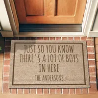 Lots of Boys Funny Welcome Doormat