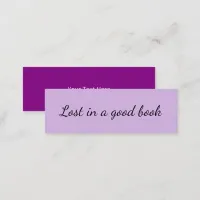 Simple Minimal Lilac Purple Card Bookmark