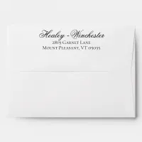 Elegant Black and White Calligraphy Wedding Envelope