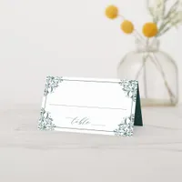 Elegant Emerald Green Wedding Vintage Classic Place Card