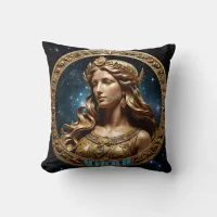 Virgo astrology sign throw pillow