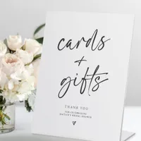 Bridal Shower Cards Gifts Sign Modern Minimalist