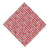 Nautical Red and White Beach Lifebelts Lifeguard Bandana