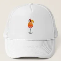 Watercolor Tequila Sunrise Cocktail Trucker Hat