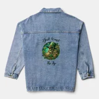 Mischievous Leprechaun Savoring A Pint Denim Jacket