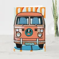 Retro 1970's Van | Groovy Birthday Card