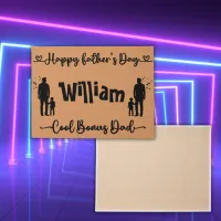 Cool Bonus Dad Happy Father's Day | Doormat