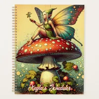 Vintage Fairy and Mushrooms Personalized Planner