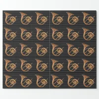 Vintage Natural Horn Historic Musical Instrument Wrapping Paper