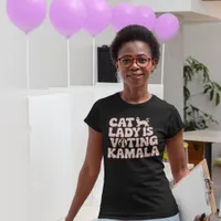 Cat lover expresses support for Kamala's campaign T-Shirt