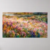 *~* TV2 Ethereal Wild Flowers Pond Lily Pads Art  Poster