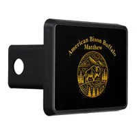 Bison at Sunset in Mountain Landscape Hitch Cover