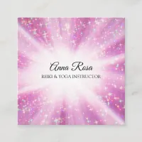 *~* Reiki Energy Healing Rays Light Worker Square Business Card