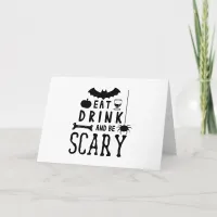 eat drink and be scary halloween card