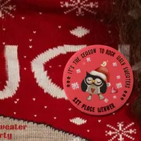 Ugly Sweater 1st Winner Red Owl Button