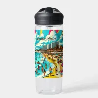 Personalized Cancun, Mexico with a Pop Art Vibe Water Bottle