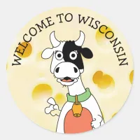 Welcome to Wisconsin Swiss Cheese and Cow Stickers