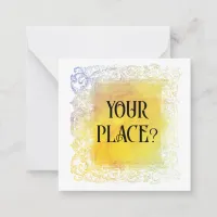 *~*  AP63 YOUR PLACE?  Relationship Flat Note Card