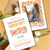 Graduation Photo Going Away Garden Party  Invitation