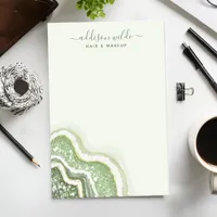 Emerald Green Glitter Agate Geode Luxe Business Post-it Notes