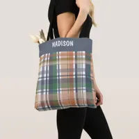 Trendy Modern plaid Tote Bag