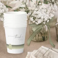 Desert Vibes Wedding Thank You Sage Ivory ID1019 Paper Cups