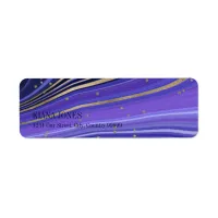 Abstract Agate Wedding V2 Midnight ID827 Label