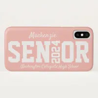 Modern Senior Block Letter | Any Year Graduation iPhone XS Case