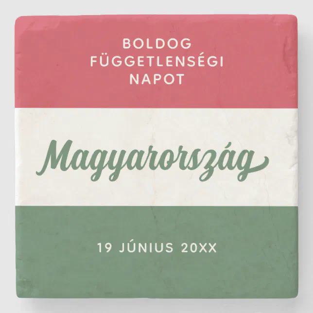 Hungary Independence Day National Flag Stone Coaster