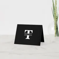 Simple Custom Monogram Personalized Note Card