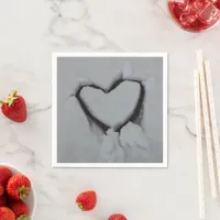 Winter Love - Heart in Snow Napkins