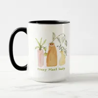 Crazy Plant Lady Botanical Gardener Name on Back Mug