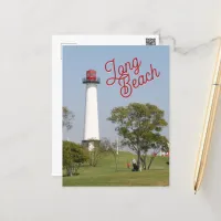 Guiding Lights: Long Beach Lighthouse Serenity Postcard