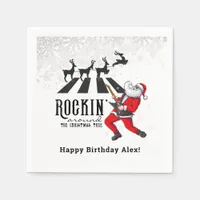 Rock N Roll Santa Rockin' Birthday Christmas Party Napkins