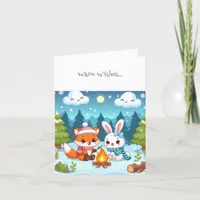 Warm Wishes Winter Wonderland Blank Note Card