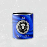 Zodiac Blue Galaxy Leo Mug