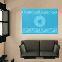 Celtic Knotwork Fish in Blue  Rug