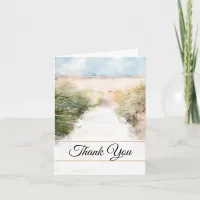 Natural Beach Watercolor Sympathy Thank You