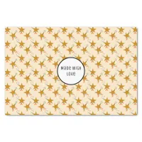 Christmas Western Stars Pink Text Tissue Paper