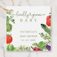 Locally Grown Baby Farmers Market Baby Shower Favor Tags