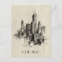 Chicago USA Travel Postcard