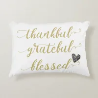 thankful grateful blessed thanksgiving holiday decorative pillow