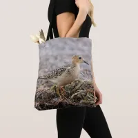 Profile of a Buff-Breasted Sandpiper at the Beach Tote Bag
